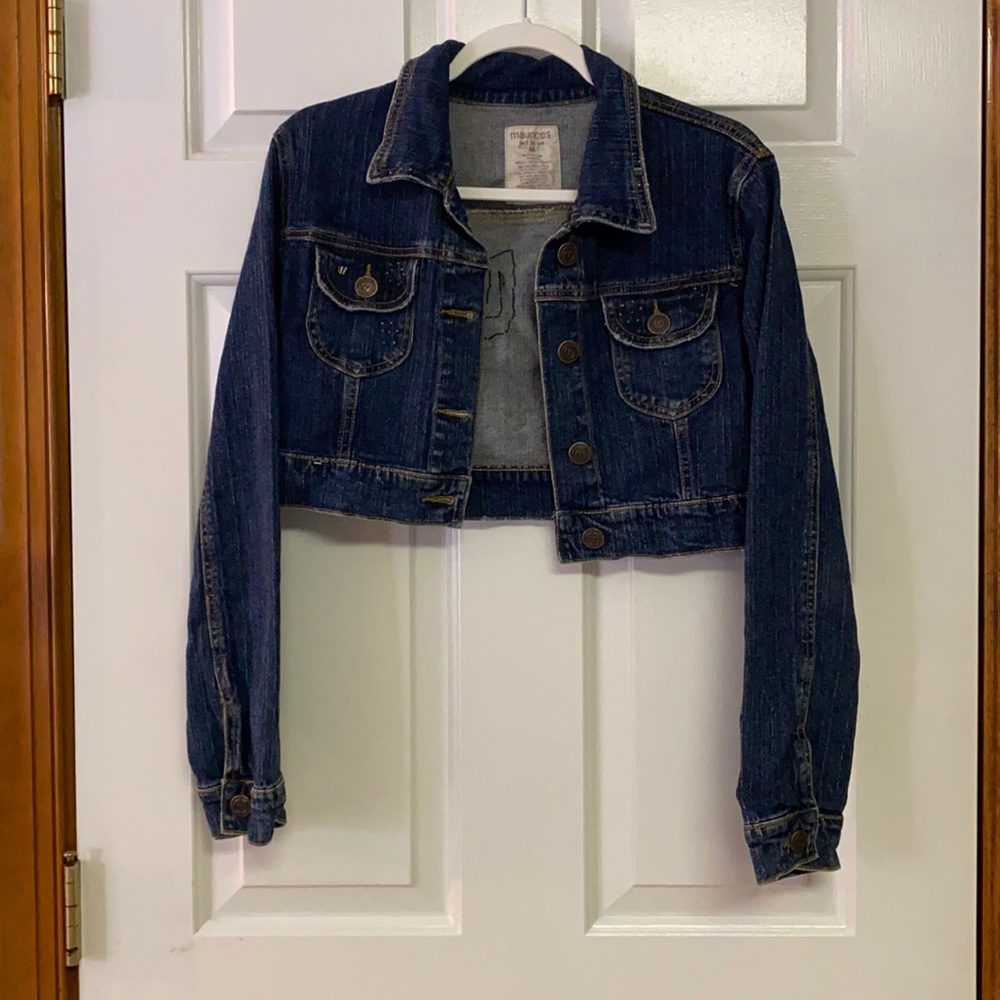 Maurices Crop Denim Jacket - Sz M